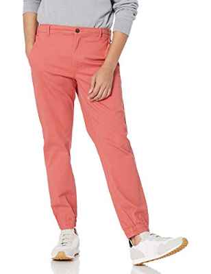 Amazon Essentials Slim-fit Jogger Pant Pantalones de Vestir, Rojo Efecto Lavado, M