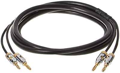 AmazonBasics - Cable de altavoces con puntas de tipo banana chapadas en oro, CL2, 99,9 % libre de oxígeno, 1,8 m
