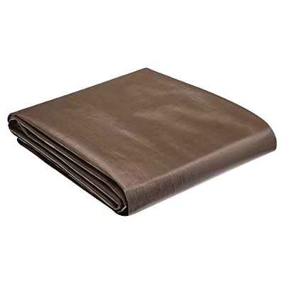 AmazonCommercial - Lona impermeable de poliéster multiusos, 3,6 x 7,3 m, 0,254 mm de espesor, marrón y plateado, pack de 1 unidad