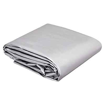 AmazonCommercial - Lona impermeable de poliéster multiusos, 4,8 x 6 m, 0,4 mm de espesor, plateado y negro, pack de 1 unidad