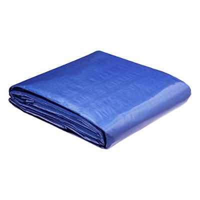 AmazonCommercial - Lona impermeable de poliéster multiusos, 6 x 9 m, 0,127 mm de espesor, azul, pack de 2 unidades