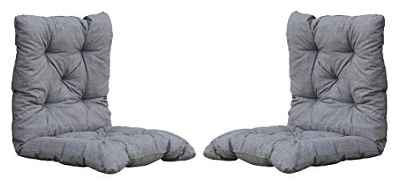 Ambientehome Juego de 2 cojines para asiento (98 x 50 x 8 cm), gris claro