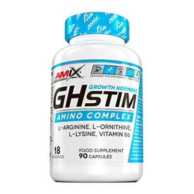 Amix - Performance Ghstim Amino Complex - Suplemento Alimenticio - Regula la Actividad Hormonal - Ayuda al Metabolismo Energético - Nutrición Deportiva - Contiene 90 Cápsulas