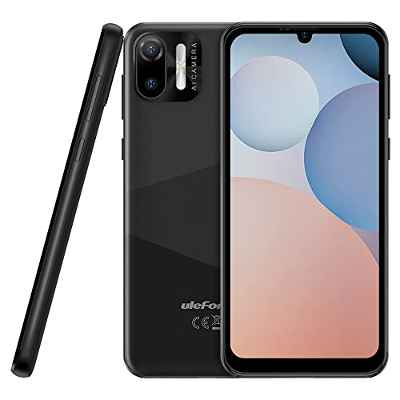 Android 12 Teléfono Móvil Libres Ulefone Note 6T, 3GB+64GB, 8.5mm Ultradelgado Dual SIM 4G Smartphone, Pantalla HD+ 6.1'', Ranura para 3 Tarjetas, Cámara 13MP + 5MP, Desbloqueo Facial GPS WiFi Negro