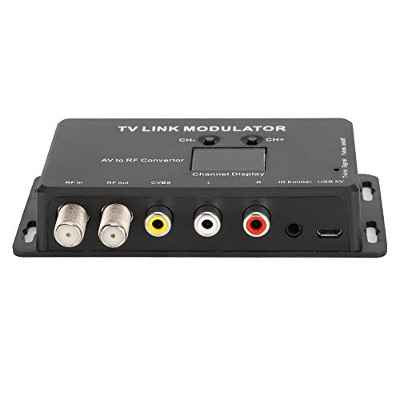 Archuu Modulador, TM70 UHF TV Link Modulador Convertidor AV a RF Extensor de Infrarrojos con Pantalla de Canal