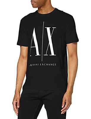 Armani Exchange Icon T Camiseta, Negro (Black 1200), Large para Hombre