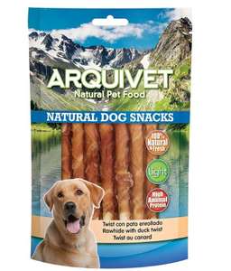Arquivet, Twist de pato enrollado, Snacks Naturales para perros