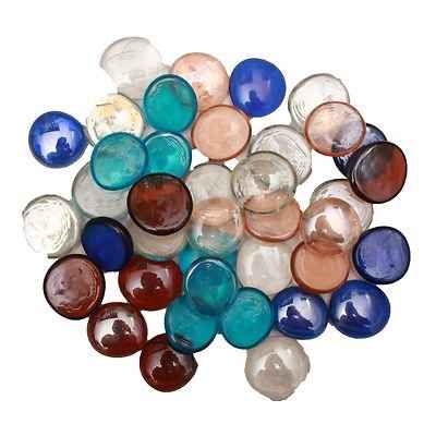 ARSUK 70-80 Piedras de guijarros de vidrio decorativo multicolor surtido Cuentas de pepitas de florero
