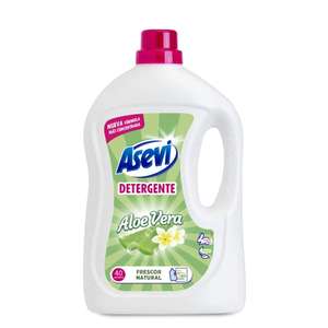 Asevi - Detergente Asevi Aloe Vera - Detergente Lavadora Líquido - Detergente Concentrado - Frescor natural para la ropa - 40 lavados