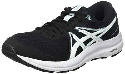 Asics Gel-Contend 7, Running Shoe Mujer, Black/Clear Blue, 37.5 EU