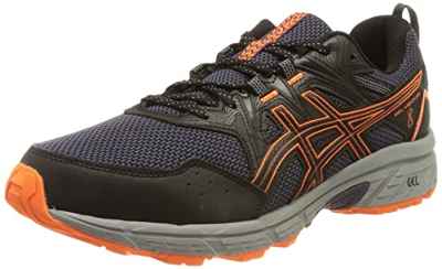 Asics Gel-Venture 8, Trail Running Shoe Hombre, Black/Shocking Orange, 40.5 EU