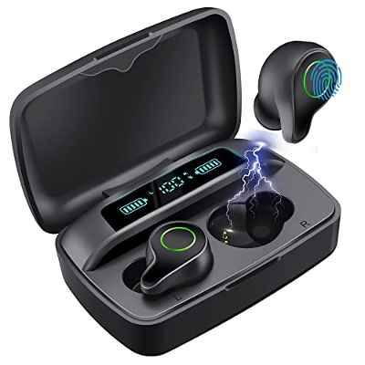 Auriculares Bluetooth, Auriculares Auricular Inalámbricos Bluetooth 5.0 Auriculares In Ear con Estuche de Carga Auriculares Deportivos IPX7 Impermeable para Android iOS Xiaomi Corsa Deporte