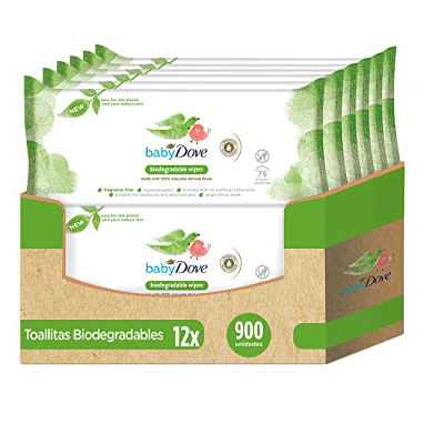 Baby Dove 900 Toallitas húmedas para bebés. Pack de 12 x 75 uds