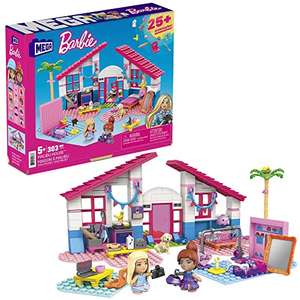 Barbie Mega Construx Barbie Casa de Malibú, muñecas con casa de bloques de construcción y accesorios de juguete (Mattel GWR34)