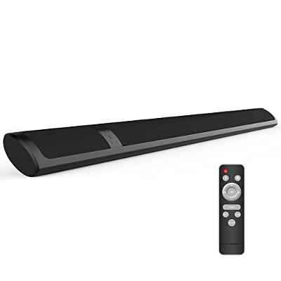 Barras de Sonido Delgada para TV, Bluetooth Altavoz de Cine en Casa Sonido Envolvente 36 Vatios Montaje en Pared, Rich Bass Control Remoto Opt HDMI Coax AUX RCA Jack