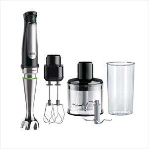 Batidora Braun MultiQuick 7 MQ 7035XBI 1000W - Vaso de Plástico sin BPA 600ml, Batidor, Picadora 500 ml