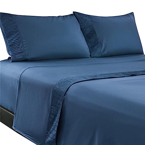 Bedsure juego sábanas 135x190 cm azul marino