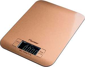 Bestron Copper Collection Báscula de Cocina Digital con Pantalla LCD, Capacidad de Carga 5 kg, Precisión de hasta 1 g, Cobre