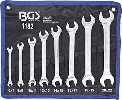 BGS 1182 | Juego de llaves fijas dobles | 6x7 - 20x22 mm | 8 piezas