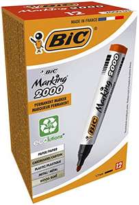 BIC Marking 2000 Ecolutions - Caja de 12 marcadores permanentes, 12 - 2 COLORES DISPONIBLES (0,52€/unidad)