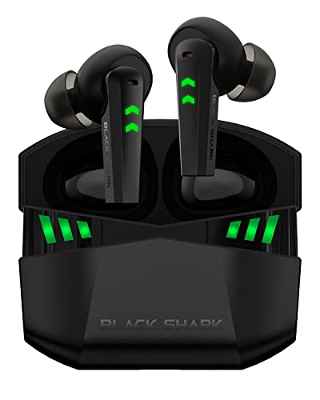 Black Shark Auriculares Inalambricos con Latencia Ultrabaja de 35ms, Auriculares Bluetooth con Sonido Premium, Bluetooth 5.2, 4 Micrófonos Hiperclaros, Resistente al Agua IPX5, Tiempo de Juego de 20h