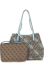 Bolso Guess Vikky Large Tote Bag color café y hielo