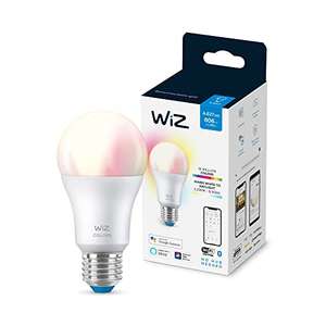 Bombilla WiFi WiZ E27 color RGBWW 806 lúmenes 8W (eq. 60W), Google Home, Alexa, SmartThings...