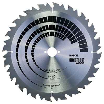 Bosch 2 608 640 701 - Hoja de sierra circular Construct Wood - 315 x 30 x 3,2 mm, 20 (pack de 1)
