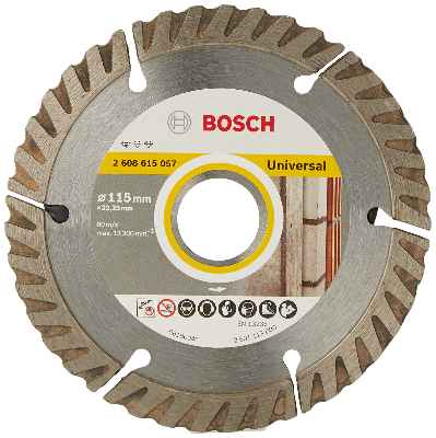 Bosch 2608602191 - Disco tronzador de diamante universal (115 x 22,23 x 1,6 x 10 mm)