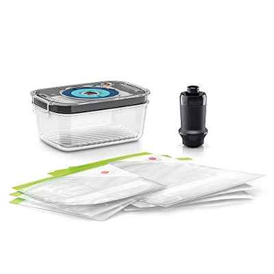 Bosch Hogar FreshVaccum Accesorios para envasar al vacío, Plástico Libre de BPA, Transparente