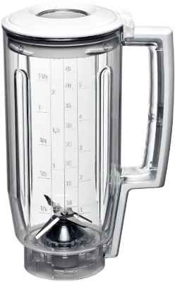 Bosch MUZ5MX1 - Accesorio de vaso para robot de cocina de la serie MUM5, color blanco y transparente