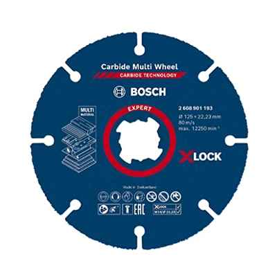 Bosch Professional 1x Disco de corte Expert Carbide Multi Wheel X-LOCK (para Madera dura, Ø 125 mm, accesorios Amoladora pequeña)