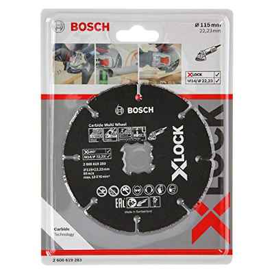 Bosch Professional Expert - Disco de corte (para madera y plásticos, X-LOCK, Ø115 mm, diámetro del orificio: 22,23 mm, grosor:1 mm)