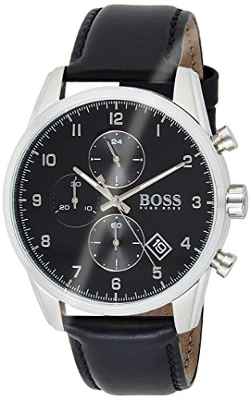 BOSS Reloj para Hombre de Cuarzo con Correa en Cuero 1513782