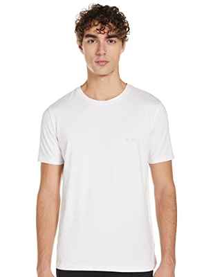BOSS T-Shirt RN 2P CO/EL Camiseta, White 100, L (Pack de 2) para Hombre