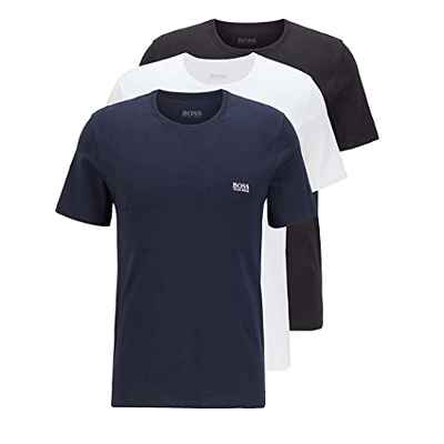BOSS T-Shirt RN 3P CO, Camiseta Hombre, Multicolor (Blue/White/Black), XL