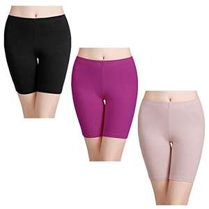 Bragas Mujer Leggings Cortos Boxer Algodon Shorts Pantalones Deportivas para Running Yoga y Ejercicio (Multicolor19-3 Pack).