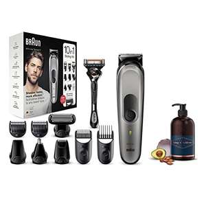 Braun Recortadora de barba 10en1, + Maquinilla Gillette + King C Gel para Barba y Rostro