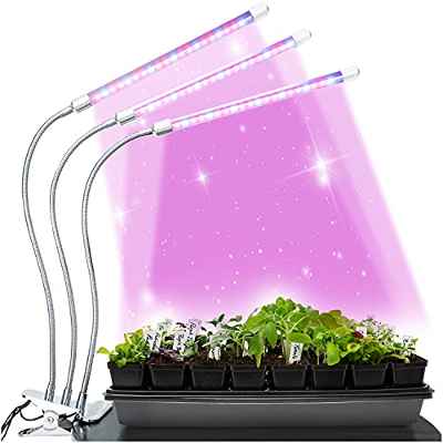 Brite Labs Lámpara de Planta en Crecimiento - Cultiva Plantas Más Saludables en Interiores - Lamparas Focos LED Cultivo Interior - Luz de Crecimiento con Temporizador de Encendido/Apagado Automático