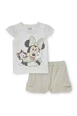 C&A Conjunto de bebé niña algodón corte regular estampado | color liso Minnie Mouse, verde claro, 12 meses