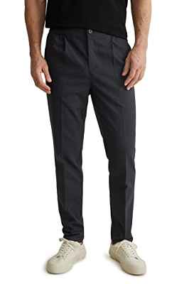 C&A Hombres Chino Elástico|Pantalones Viscosa Estampado, antracita, S