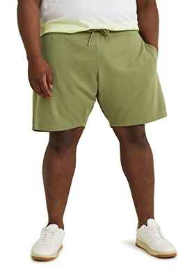 C&A Pantalones cortos de chándal para hombre de algodón regular, verde, 4XL