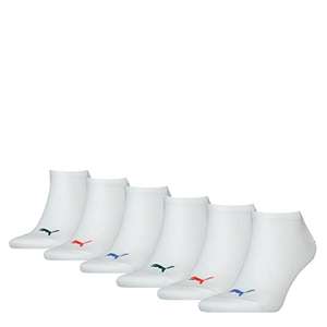 Calcetines PUMA 6 Unidades Hosiery, Blanco, Azul y Rojo, 43-46 Unisex Adulto