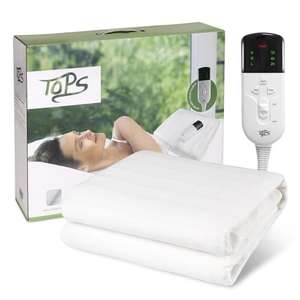 Calentador de cama con 3 niveles de temperatura, apagado automático, lavable, protección contra el sobrecalentamiento (150 x 80 cm)