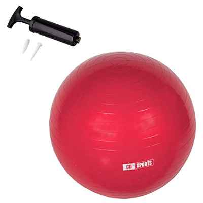CalmaDragon Pelota de Pilates 55cm 65cm 75cm Diámetro Fitness Balón para Embarazadas Fitball, con Inflador Incluido, Bola Grande para Yoga, Gimnasia (Rojo, 55)