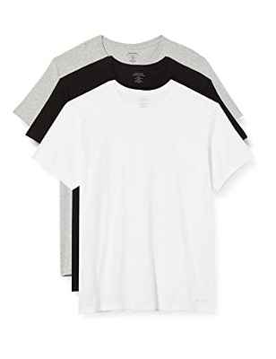 Calvin Klein 3 Pack T-Shirts-Cotton Classics Camiseta, Negro/Blanco/Gris Calor, M para Hombre