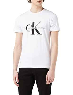 Calvin Klein Jeans Core Monogram Slim tee Camiseta, Blanco Brillante, M para Hombre
