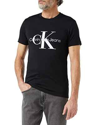 Calvin Klein Jeans Core Monogram Slim tee Camiseta, CK Negro, L para Hombre