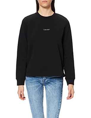 Calvin Klein Mini Calvin Klein Sweatshirt, Sudadera para Mujer, Negro (Ck Black), M