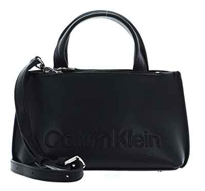 Calvin Klein Set Mini Tote, Bolso para Mujer, CK Negro, One Size